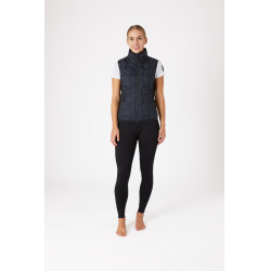 Mouwloos paardrijdvest Horze Shelly dames Donker marineblauw