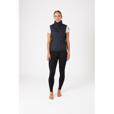Mouwloos paardrijdvest Horze Shelly dames Donker marineblauw