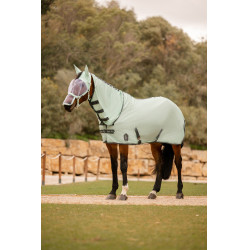 Vliegendeken Horze Paso Fino met afneembare hals en UV-bescherming Groene beek Vliegendeken Horze Paso Fino met afneembare hals en UV-bescherming Groene beek