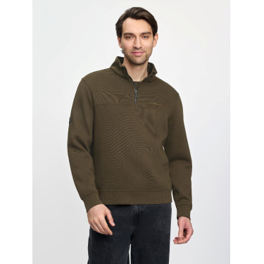LeMieux herensweater met ritskraag Alpine Bruin