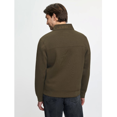 LeMieux herensweater met ritskraag Alpine Bruin