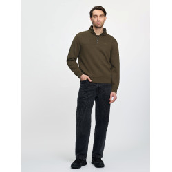 LeMieux herensweater met ritskraag Alpine Bruin