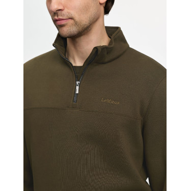 LeMieux herensweater met ritskraag Alpine Bruin