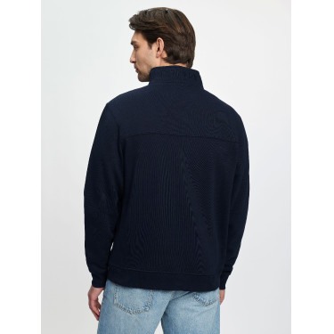 LeMieux herensweater met ritskraag Marine Marineblauw