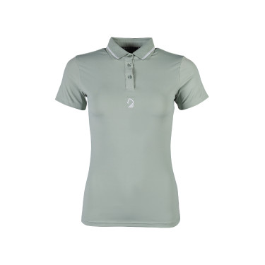 Dames paardrijpolo Lauria Garrelli Limone – kort mouw