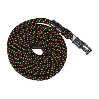 Longe HKM Neon Flash met paniekhaak Zwart