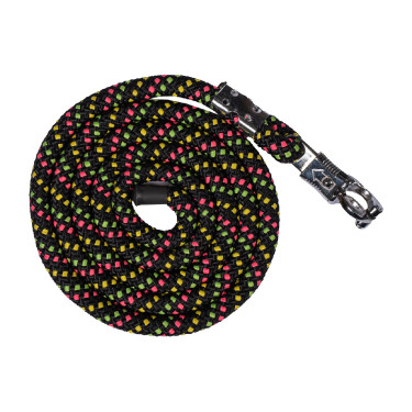 Longe HKM Neon Flash met paniekhaak Zwart