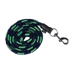 Longeerlijn HKM Maui met musketonhaak Donkerblauw / groen Multicolor