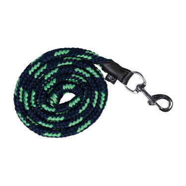 Longeerlijn HKM Maui met musketonhaak Donkerblauw / groen Multicolor