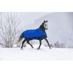 Equithème Tyrex 1200D Aisance High Neck deken Blauw / zwart