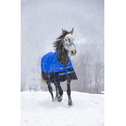 Equithème Tyrex 1200D Aisance High Neck deken Blauw / zwart