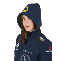Softshelljas Equestro New Style Multilogo Marineblazer Marineblauw