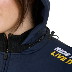 Softshelljas Equestro New Style Multilogo Marineblazer Marineblauw