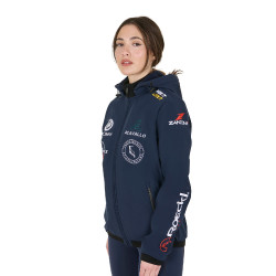 Softshelljas Equestro New Style Multilogo Marineblazer Marineblauw