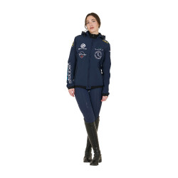 Softshelljas Equestro New Style Multilogo Marineblazer Marineblauw