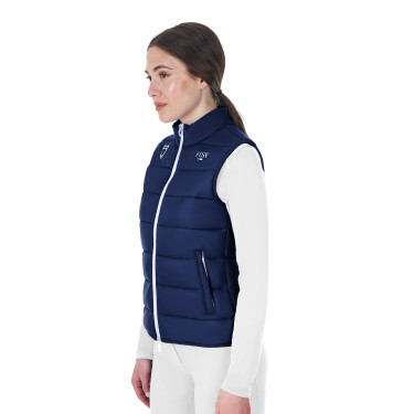 Dames bodywarmer Equestro x FISE slim fit Marineblazer Marineblauw Dames bodywarmer Equestro x FISE slim fit Marineblazer Marineblauw