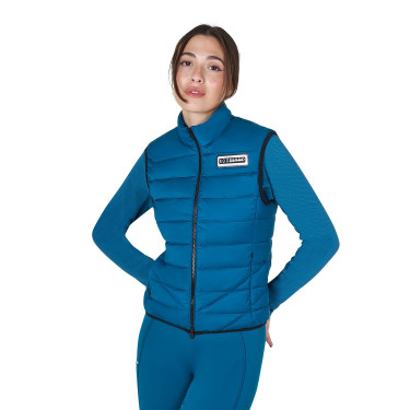Dames bodywarmer Equestro in nylon Koraalblauw Dames bodywarmer Equestro in nylon Koraalblauw