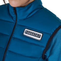 Dames bodywarmer Equestro in nylon Koraalblauw Dames bodywarmer Equestro in nylon Koraalblauw