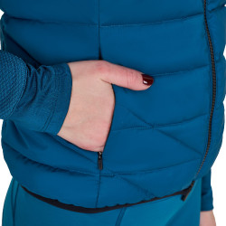 Dames bodywarmer Equestro in nylon Koraalblauw Dames bodywarmer Equestro in nylon Koraalblauw