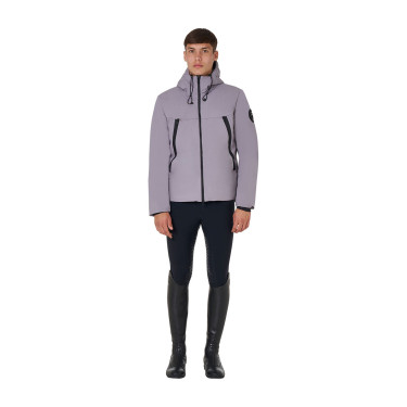 Herenjack Equestro waterdicht en winddicht in nylon Ijzig grijs