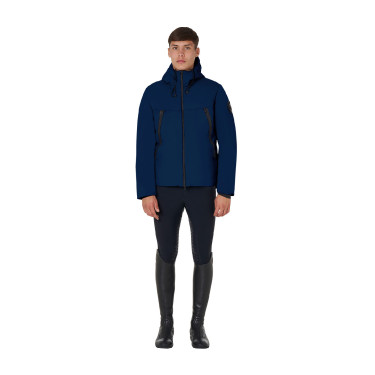 Herenjack Equestro waterdicht en winddicht in nylon Marineblazer Marineblauw
