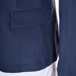 Heren wedstrijdjasje Equestro x FISE met drie knopen Marineblazer Marineblauw