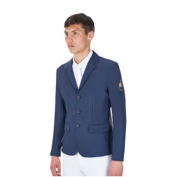 Heren wedstrijdjasje Equestro x FISE met drie knopen Marineblazer Marineblauw