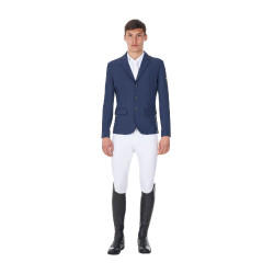 Heren wedstrijdjasje Equestro x FISE met drie knopen Marineblazer Marineblauw