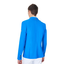 Heren wedstrijdjasje Equestro x FISE met drie knopen Blauw van Savoye Heren wedstrijdjasje Equestro x FISE met drie knopen Blauw van Savoye