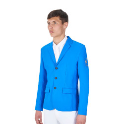Heren wedstrijdjasje Equestro x FISE met drie knopen Blauw van Savoye Heren wedstrijdjasje Equestro x FISE met drie knopen Blauw van Savoye