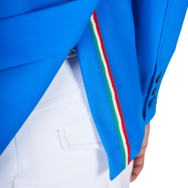 Heren wedstrijdjasje Equestro x FISE met drie knopen Blauw van Savoye Heren wedstrijdjasje Equestro x FISE met drie knopen Blauw van Savoye