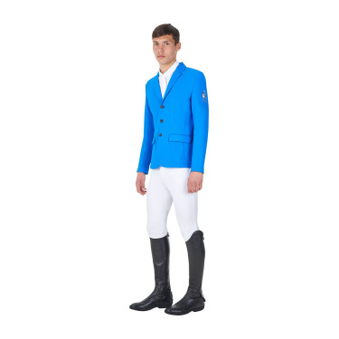 Heren wedstrijdjasje Equestro x FISE met drie knopen Blauw van Savoye Heren wedstrijdjasje Equestro x FISE met drie knopen Blauw van Savoye