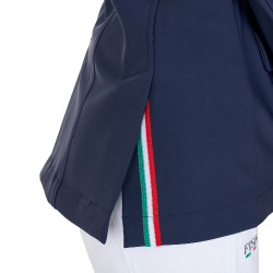 Uniseks wedstrijdjasje voor kinderen Equestro x FISE met drie knopen Marineblazer Marineblauw Uniseks wedstrijdjasje voor kinderen Equestro x FISE met drie knopen Marineblazer Marineblauw
