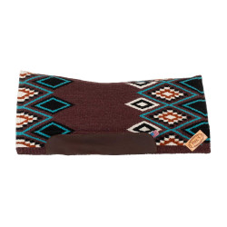 Ergonomische westernpad Pool’s contour wol Wijn / turquoise Rood