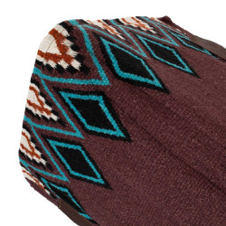 Ergonomische westernpad Pool’s contour wol Wijn / turquoise Rood