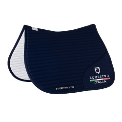 Springzadeldek Equestro x FISE met geborduurd logo Marineblazer Marineblauw Springzadeldek Equestro x FISE met geborduurd logo Marineblazer Marineblauw