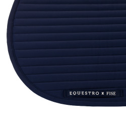 Springzadeldek Equestro x FISE met geborduurd logo Marineblazer Marineblauw Springzadeldek Equestro x FISE met geborduurd logo Marineblazer Marineblauw