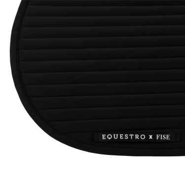 Springzadeldek Equestro x FISE met geborduurd logo Zwart Springzadeldek Equestro x FISE met geborduurd logo Zwart