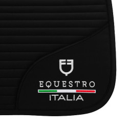 Springzadeldek Equestro x FISE met geborduurd logo Zwart Springzadeldek Equestro x FISE met geborduurd logo Zwart