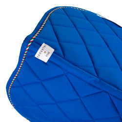 Springzadeldek Equestro x FISE met Italiaanse vlagbies Blauw van Savoye