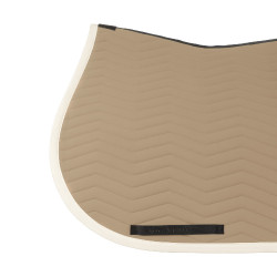 Gestepte Equestro springdeken Wave in technische stof Oxford tan / antiek wit Gestepte Equestro springdeken Wave in technische stof Oxford tan / antiek wit