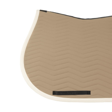 Gestepte Equestro springdeken Wave in technische stof Oxford tan / antiek wit Gestepte Equestro springdeken Wave in technische stof Oxford tan / antiek wit