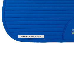 Dressuurzadeldek Equestro x FISE met geborduurd logo Blauw van Savoye Dressuurzadeldek Equestro x FISE met geborduurd logo Blauw van Savoye