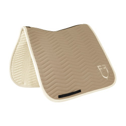 Dressuurdekje Equestro gewatteerd Wave in technische stof Oxford tan / antiek wit