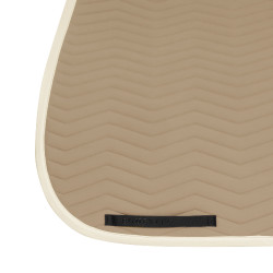 Dressuurdekje Equestro gewatteerd Wave in technische stof Oxford tan / antiek wit