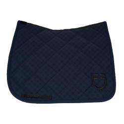Equestro dressuurzadeldek met monogramprint Marine blazer / zwart Marineblauw