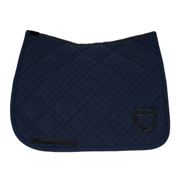 Equestro dressuurzadeldek met monogramprint Marine blazer / zwart Marineblauw