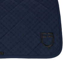 Equestro dressuurzadeldek met monogramprint Marine blazer / zwart Marineblauw