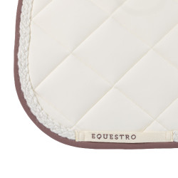 Equestro dressuurzadeldek met gevlochten koord Antiek wit / bruin