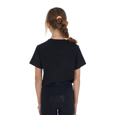Meisjes T-shirt Equestro Head In The Clouds van katoen met korte mouwen Zwart Meisjes T-shirt Equestro Head In The Clouds van katoen met korte mouwen Zwart